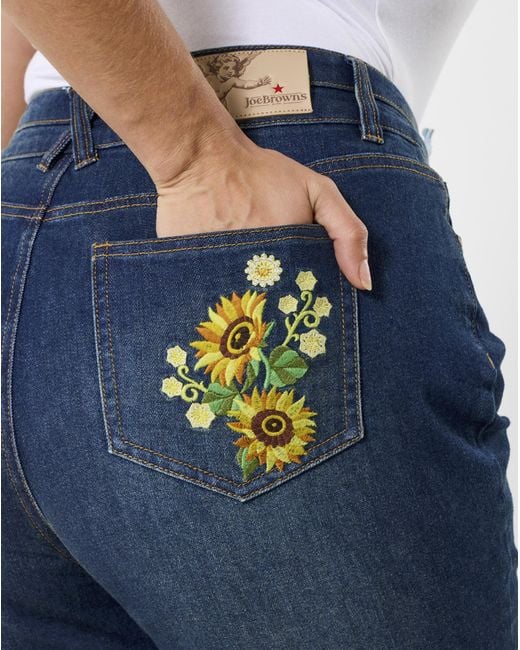 Joe Browns Blue Jb Sophia Sunflower Flared Jeans