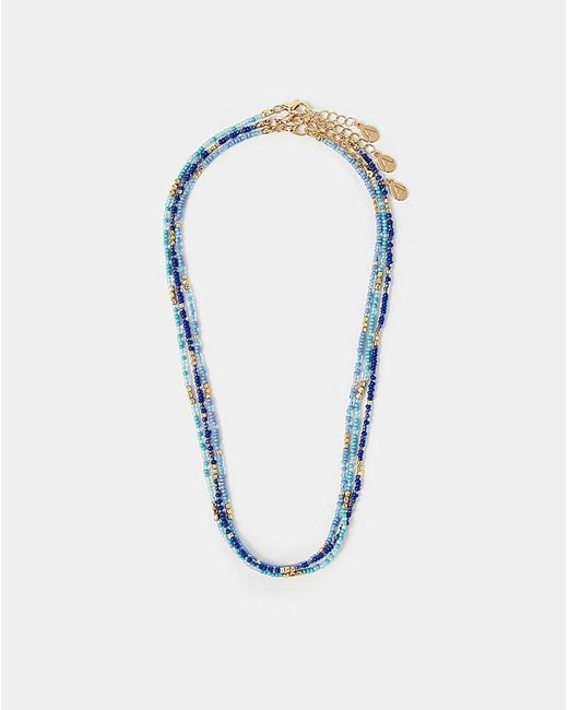 Accessorize Blue Skinny Beaded Necklaces