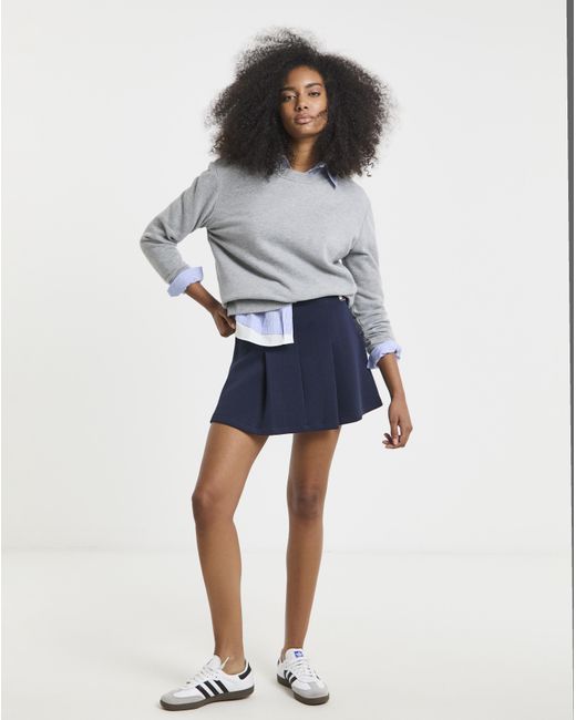 Tommy Hilfiger Blue Pique Badge F&F Skirt