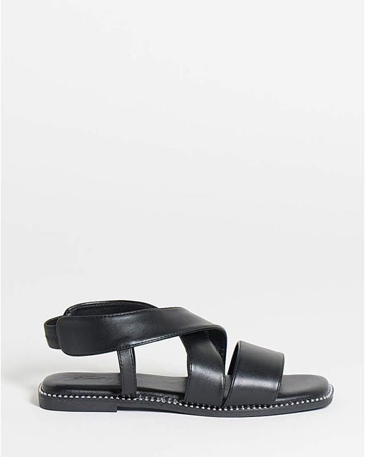 Simply Be Blue Elasticated Flat Sandals Extra Wide Fit