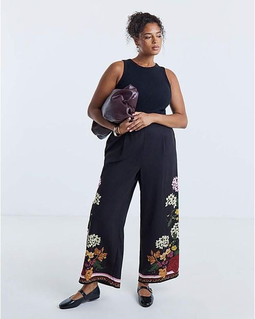 Simply Be Blue Wide Leg Trouser