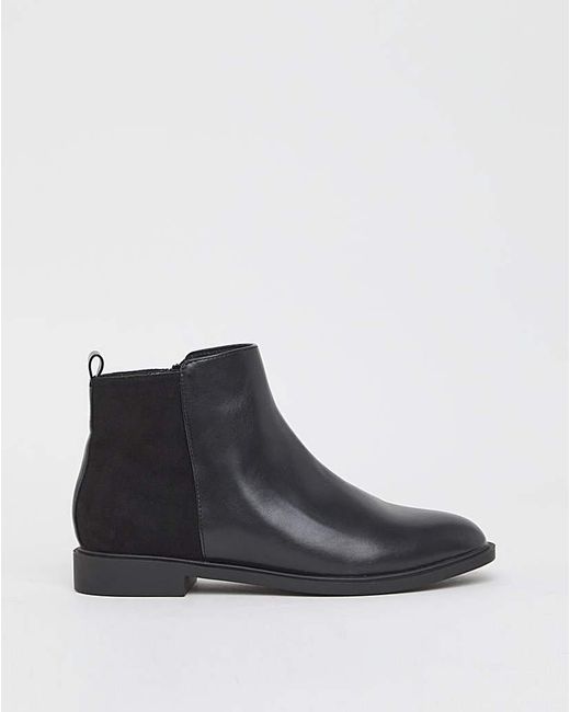 JD Williams Blue Classic Mixed Material Ankle Boot D