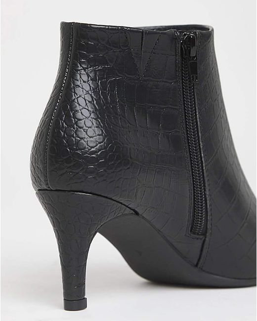 JD Williams Multicolor Kitten Heel Pointed Toe Ankle Boot E