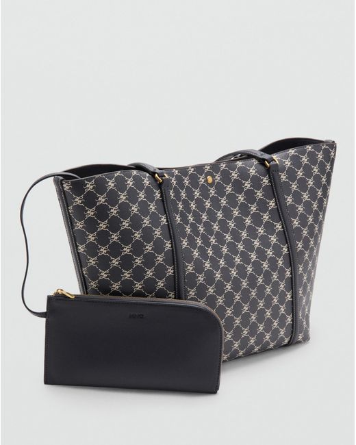 Mango Black Small Logo Shoulder Bag