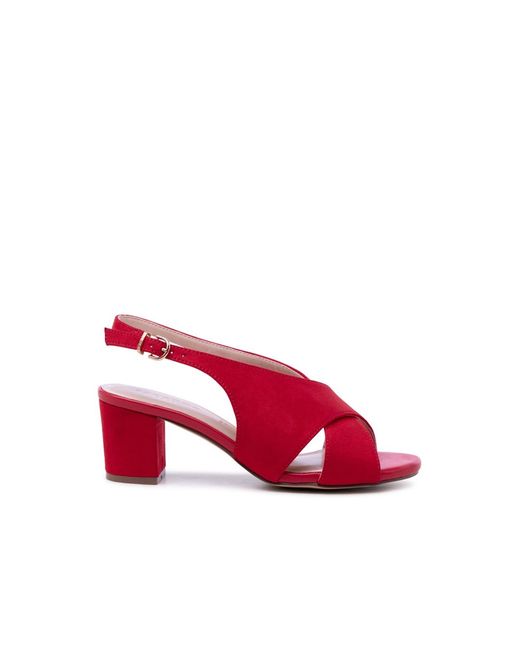 Paradox London Red Neroli Wide Fit Sandals