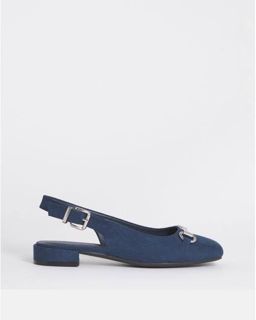 JD Williams Blue Slingbacks With Snaffle Trim Wide
