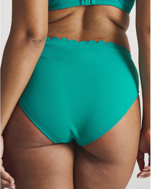 MAGISCULPT Blue Scallop Edge High Waist Bikini Bottoms