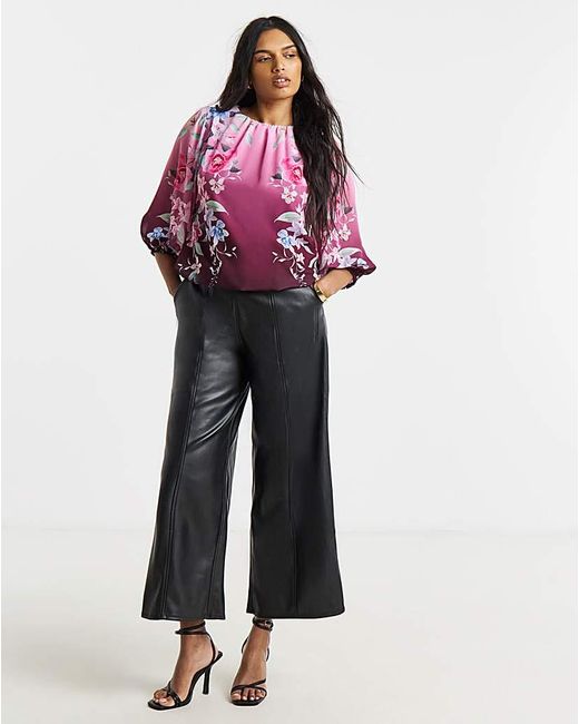 Joanna Hope Pink Bubble Hem Blouse