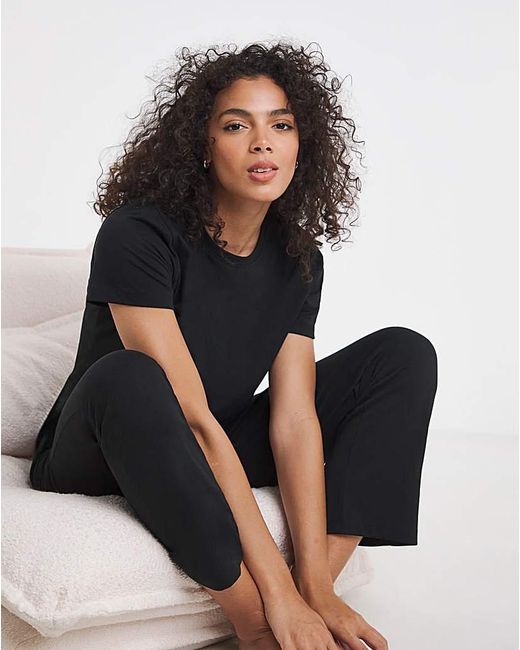 Pretty Secrets Black Back To Basics Pj Set