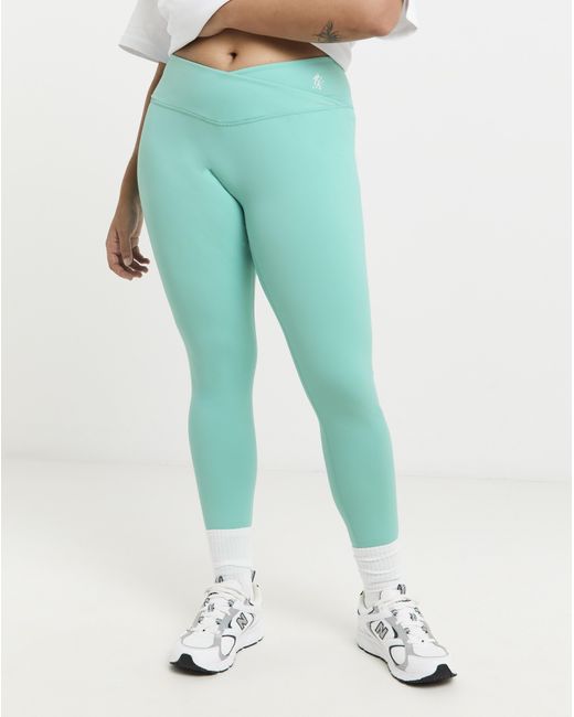 Gym King Blue 365 Wrap Front Leggings