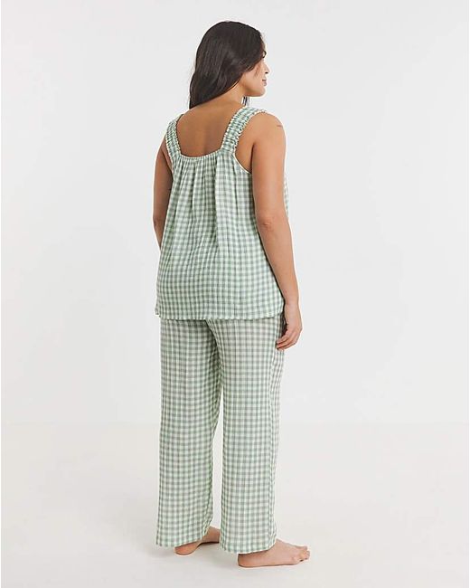 Simply Be Green Soft Cotton Cami Pyjama Set