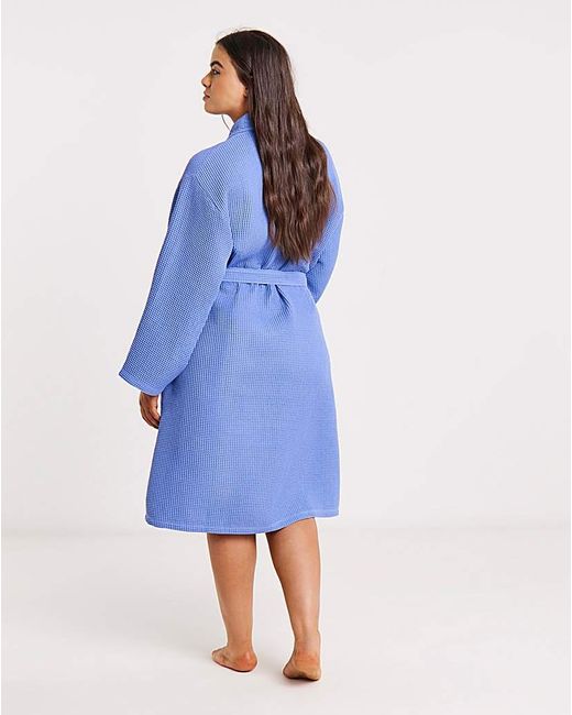Pretty Secrets Blue Waffle Dressing Gown