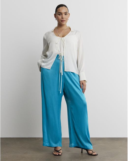 Joanna Hope Blue Satin Trousers