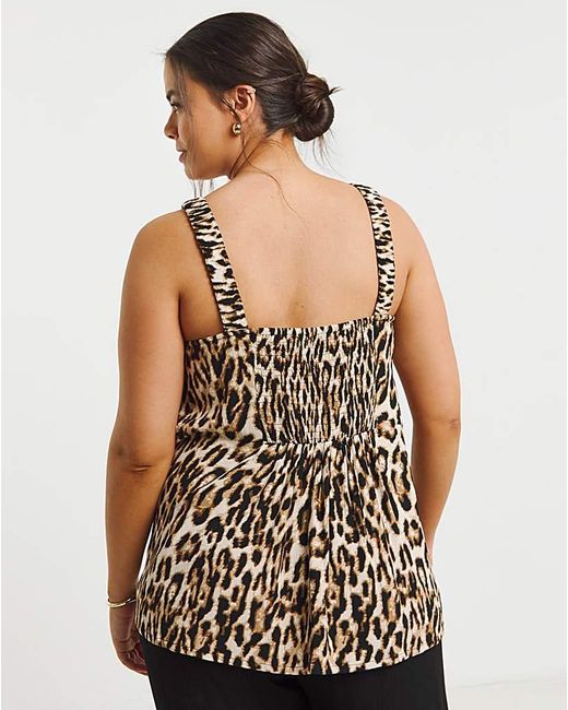 Simply Be Brown Crinkle Strap Cami