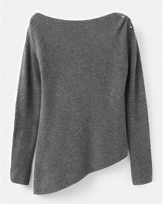 Mango Gray Bardot Jumper