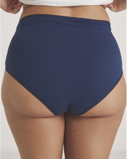 Pretty Secrets White 5 Pack Lace Top Full Fit Briefs