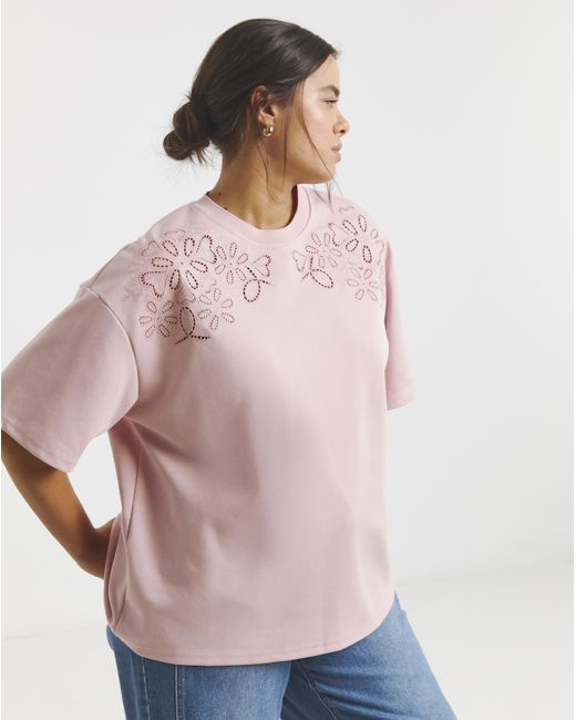 Simply Be Pink Cut Work Top