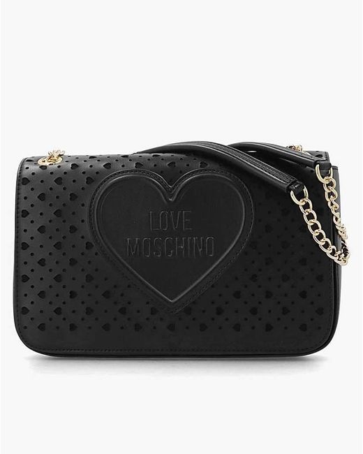 Love Moschino Black Heart Basket Shoulder Bag