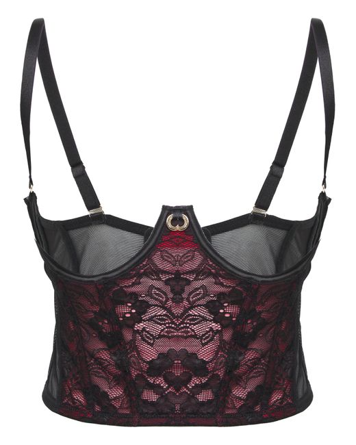 Simply Be Black Cupless Underwire Lace Longline Bra