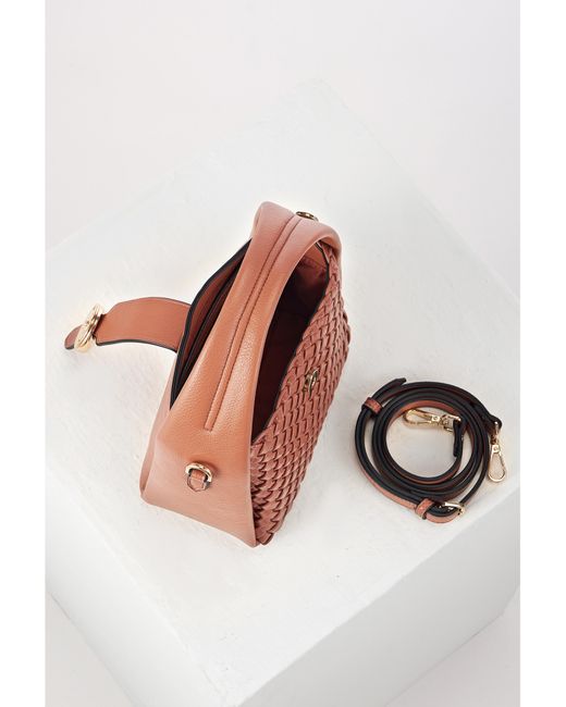 LUELLA GREY LONDON Pink Luella Maggie Weave Crossbody
