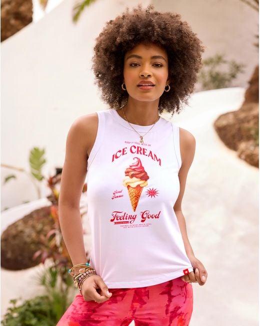 Joe Browns White Ice Cream Days Vest
