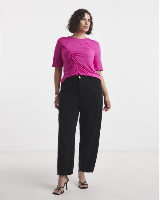 Simply Be Pink Seam Detail Top