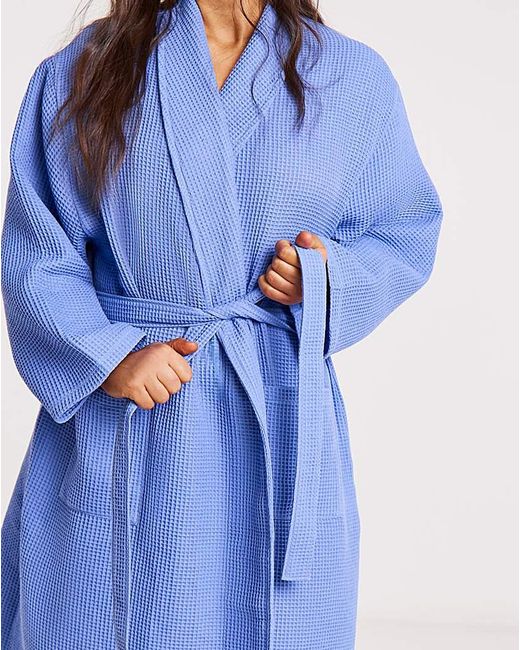 Pretty Secrets Blue Waffle Dressing Gown