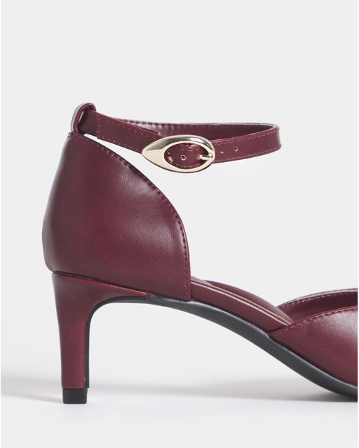 Heavenly Soles Natural Two Part Heeled Shoes Wide
