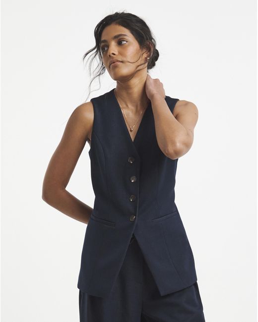 Simply Be Blue Denim Look Waistcoat
