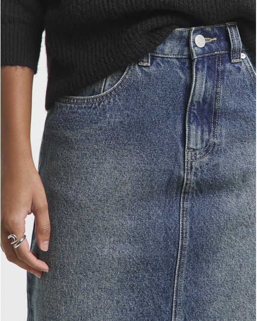 Simply Be Blue Knee Skirt