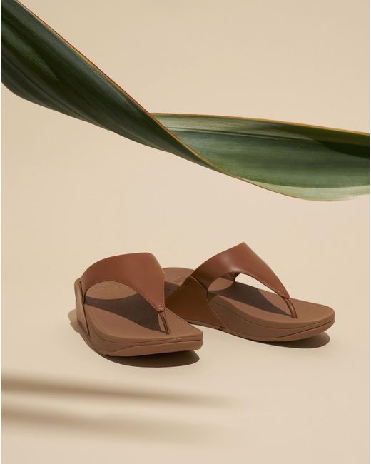 Fitflop Blue Fit Flop Lulu Toe Post Leather
