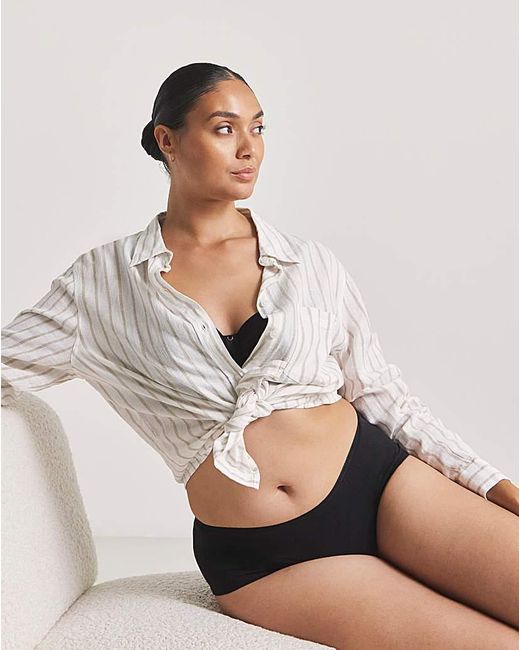 Pretty Secrets Black 4 Pack Value Cotton Shorts