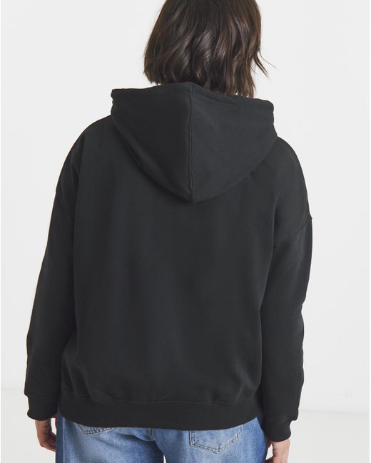 Simply Be Black Core Zip Through Hoodie