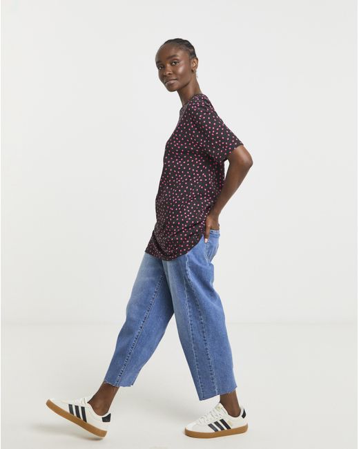 Simply Be Multicolor Longline Oversized Tee