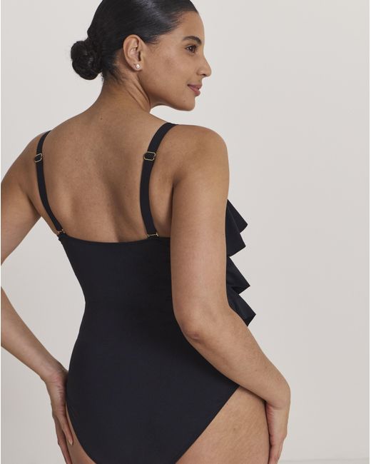MAGISCULPT Blue Bandeau Ruffle Swimsuit