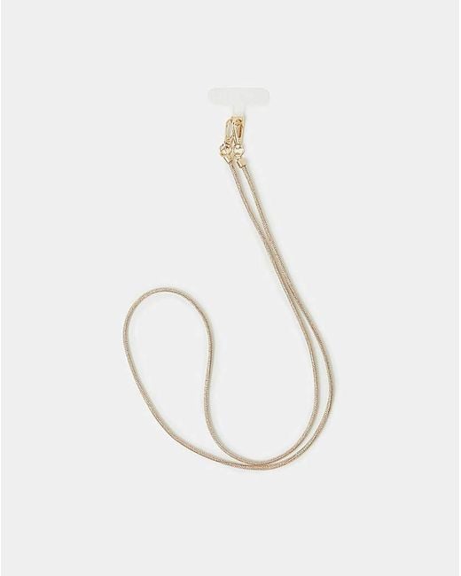 Accessorize White Diamante Phone Strap