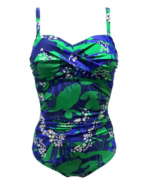 Pour Moi Green Santa Monica Strapless Swimsuit