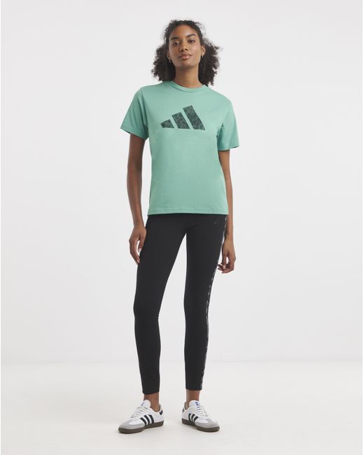 Adidas Green Large Logo T-Shirt