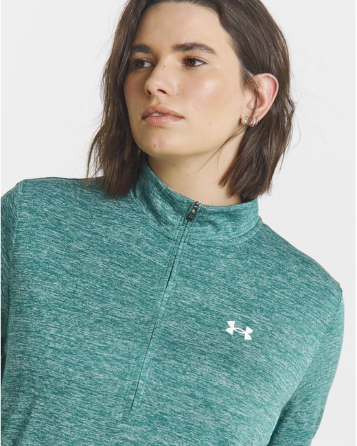 Under Armour Blue Tech 1/2 Zip Twist Top