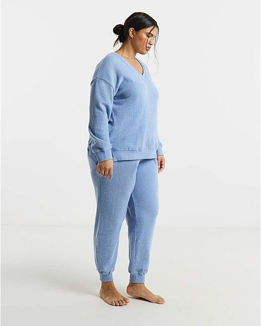 Pretty Secrets Blue Waffle Lounge Set