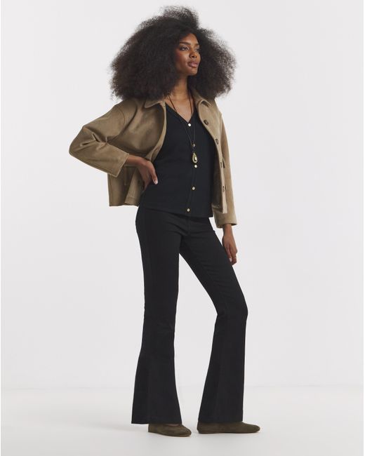 Simply Be White Flared Pull On Jeggings