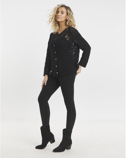 Joe Browns Black Crochet Cardigan