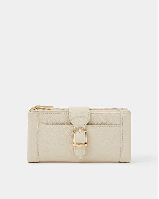 Accessorize Natural Buckle Faux Leather Purse
