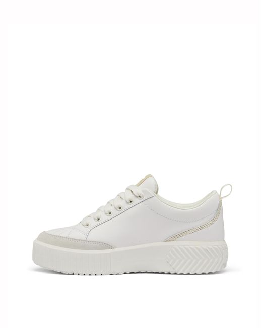 Sorel White Ona Ave Low Waterproof Trainers
