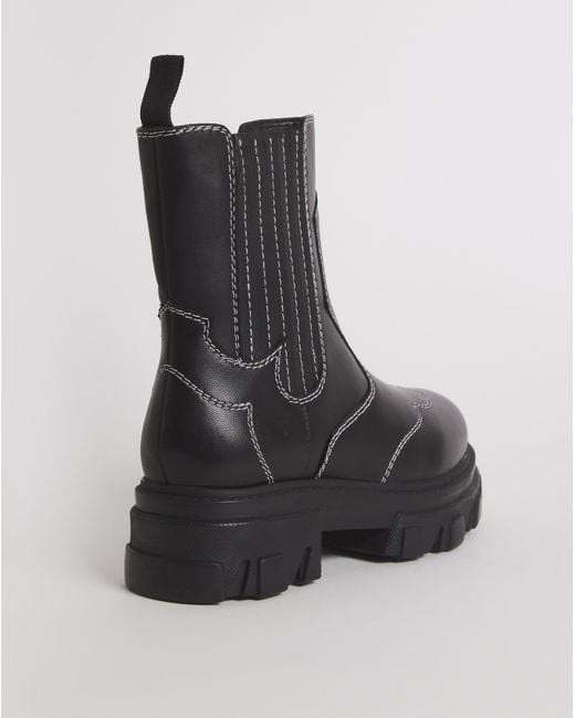 Simply Be Black Embroidered Ankle Boots Wide