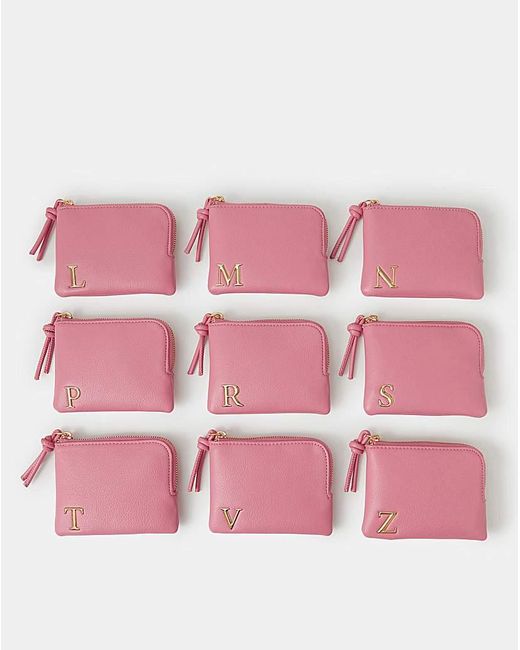 Accessorize Pink Initial Coin Purse