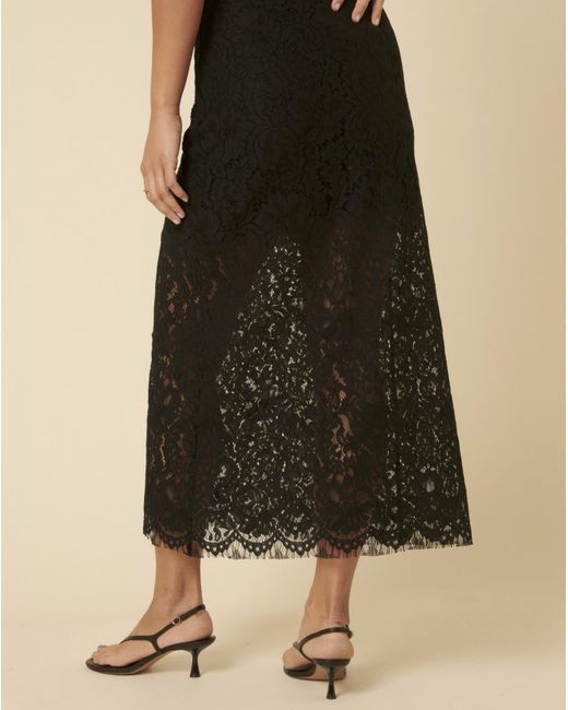 Nobody's Child Black Lace Maxi Skirt