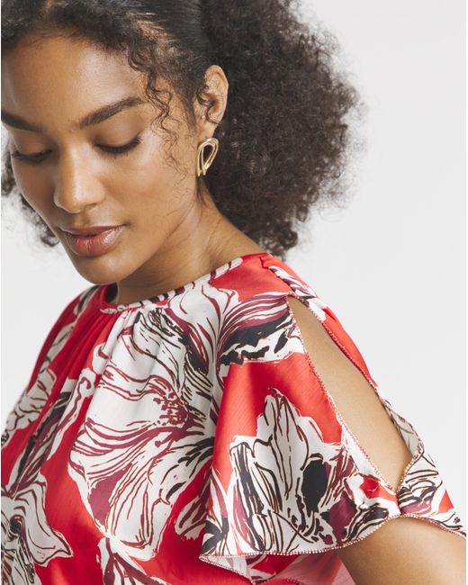 Joanna Hope Red Split Sleeve Dress