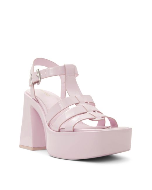 ALDO Pink Jeni Mary Jane Heeled Shoes D Fit