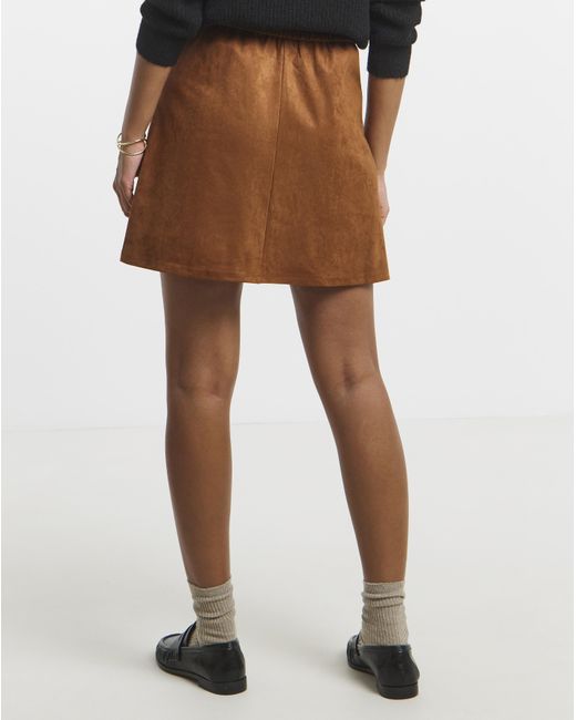 Simply Be Natural Suedette Mini Skirt